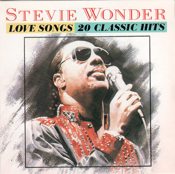Love Songs: 20 Classic Hits by Stevie Wonder - CD Album Cover