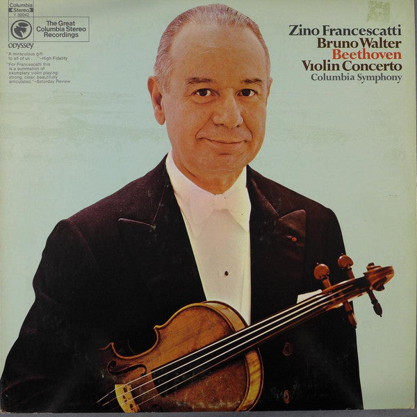 Violin Concerto by Ludwig van Beethoven, Zino Francescatti, Columbia Symphony Orchestra, Bruno Walter - CD Album Cover
