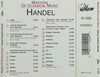 Masters Of Classical Music, Vol. 10 - Handel by Georg Friedrich Händel - CD Back Cover