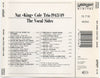 1943/49 The Vocal Sides by The Nat King Cole Trio - CD Back Cover