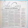 Sings Especially For You by John Gary - CD Back Cover