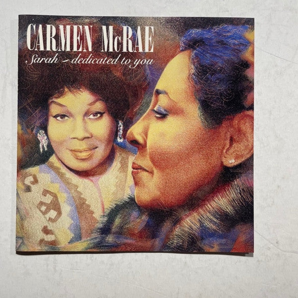 Sarah - Dedicated To You by Carmen McRae - CD Album Cover