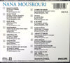 Quand Tu Chantes by Nana Mouskouri - CD Back Cover