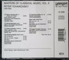 Masters Of Classical Music, Vol.6 • Peter Tchaikovsky by Pyotr Ilyich Tchaikovsky - CD Back Cover