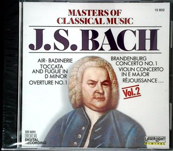 Masters Of Classical Music, Vol.2: J.S. Bach by Johann Sebastian Bach - CD Album Cover