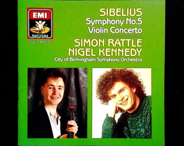 Symphony No.5 Violin Concerto by Sibelius - CD Album Cover