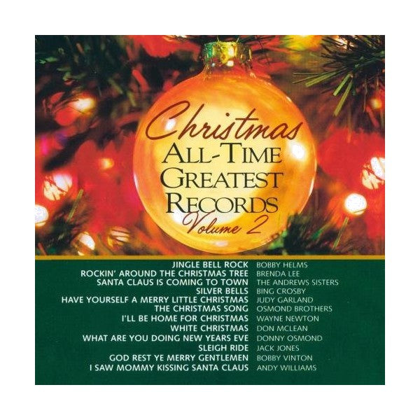 Christmas All-Time Greatest Records Volume 2 by Various - CD Album Cover