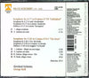 Schubert - Symphony No. 8 "Unfinished". Symphony No. 9 "The Great" CD back cover with track list