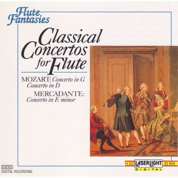 Classical Concertos For Flute by Wolfgang Amadeus Mozart, Giuseppe Saverio Mercadante - CD Album Cover
