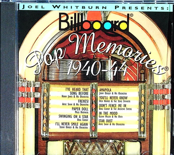 Pop Memories 1940-44 by Joel Whitburn - CD Album Cover