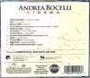 Cinema by Andrea Bocelli - CD Back Cover