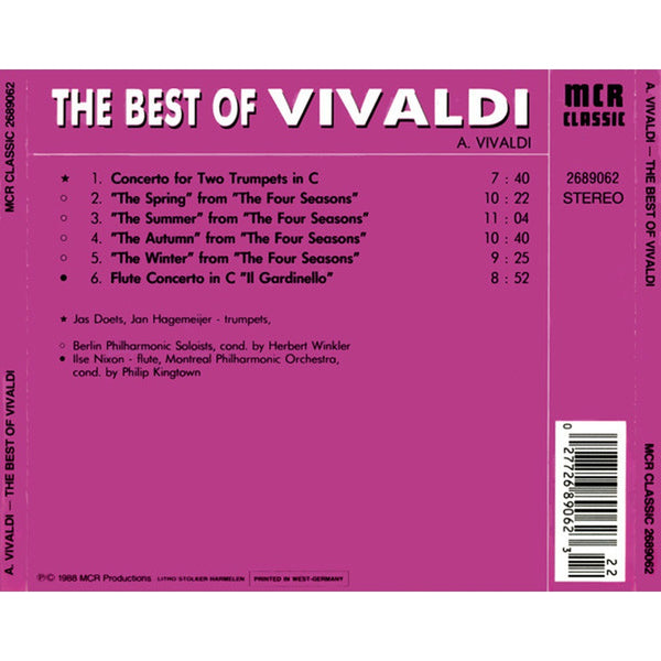 The Best Of Vivaldi by Antonio Vivaldi - CD Album Cover