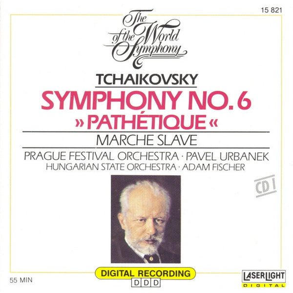 The World Of The Symphony, Vol. 1: Symphony No. 6 "Pathétique" • Marche Slave by Pyotr Ilyich Tchaikovsky, Pavel Urbanek, Prager Festivalorchester, Adam Fischer (2), Hungarian State Orchestra - CD Album Cover