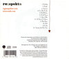 Begin To Hope by Regina Spektor - CD Back Cover