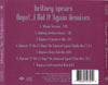 Oops!...I Did It Again (Remixes) by Britney Spears - CD Back Cover