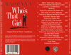 Who's That Girl (Original Motion Picture Soundtrack) by Madonna - CD Back Cover