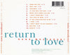 Return To Love by Nana Mouskouri - CD Back Cover