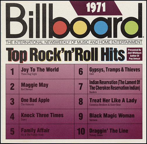 Billboard Top Rock'N'Roll Hits - 1971 by Various - CD Album Cover