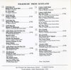 Folkmusic From Scotland by Various - CD Back Cover