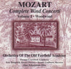 Mozart Complete Wind Concerti Volume 1 by Wolfgang Amadeus Mozart, Orchestra Of The Old Fairfield Academy - CD Album Cover
