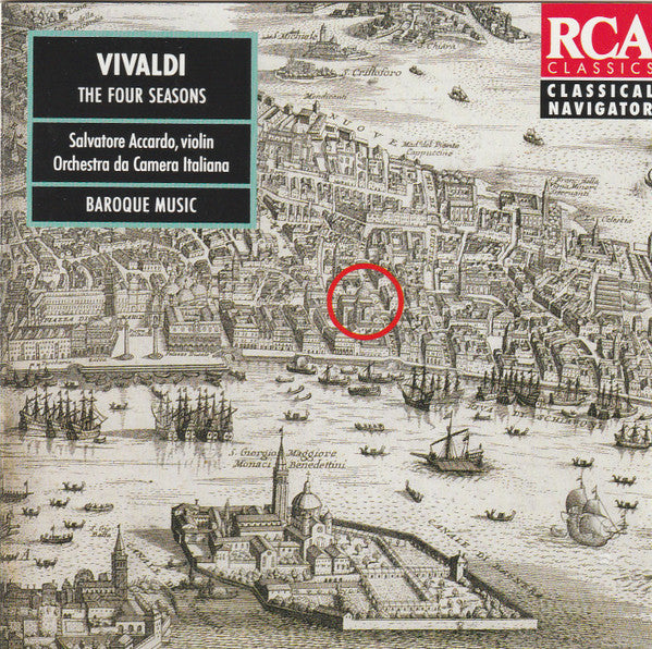 The Four Seasons by Antonio Vivaldi, Salvatore Accardo, Orchestra da Camera Italiana - CD Album Cover