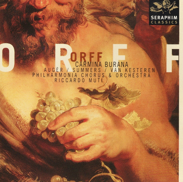 Carmina Burana by Carl Orff, Arleen Auger, Jonathan Summers, John Van Kesteren, Philharmonia Chorus, Philharmonia Orchestra, Riccardo Muti - CD Album Cover