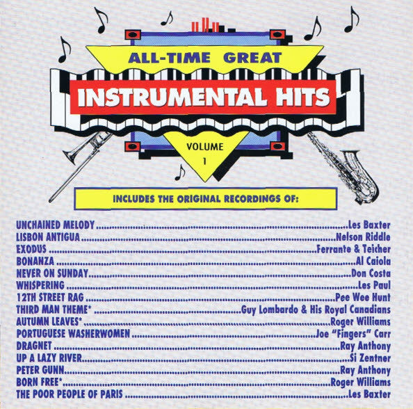 All-Time Great Instrumental Hits Volume 1 by Various - CD Album Cover