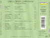 Gregorian Christmas: Chants And Motets by Capella Gregoriana, Schola Hungarica, László Dobszay - CD Back Cover