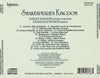 Shakespeare's Kingdom by Sarah Walker (2), Graham Johnson (2) - CD Back Cover