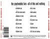 All Of This And Nothing by The Psychedelic Furs - CD Back Cover