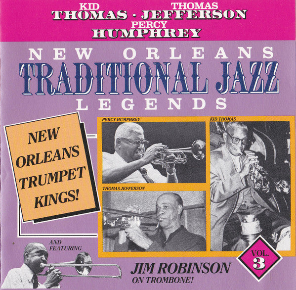 New Orleans Trumpet Kings! by Kid Thomas Valentine, Thomas Jefferson (2), Percy Humphrey, Jim Robinson (2) - CD Album Cover