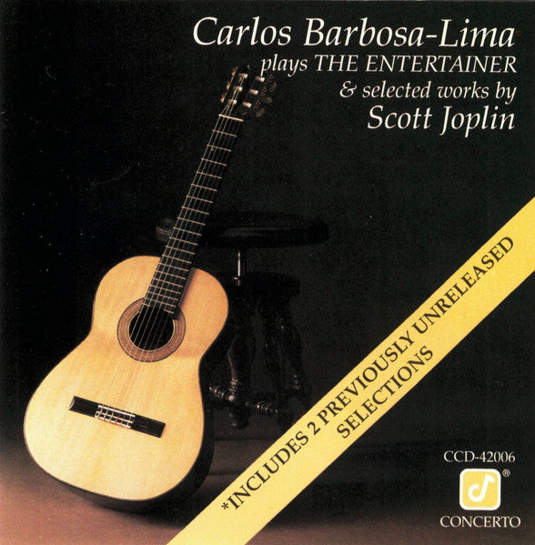 Plays The Entertainer & Selected Works By Scott Joplin by Carlos Barbosa-Lima - CD Album Cover