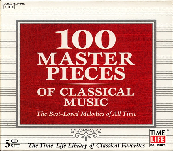 100 Masterpieces Of Classical Music by Various - CD Album Cover