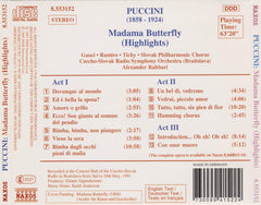 Madama Butterfly by Giacomo Puccini, Miriam Gauci, Yordy Ramiro, Georg Tichy, Slovak Philharmonic Chorus, Slovak Radio Symphony Orchestra, Alexander Rahbari (CD)