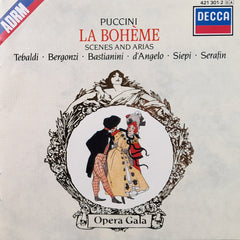 La Bohème Scenes And Arias by Giacomo Puccini, Renata Tebaldi, Carlo Bergonzi, Ettore Bastianini, Gianna D'Angelo, Cesare Siepi, Tullio Serafin (CD)