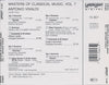 Masters Of Classical Music, Vol.7: Vivaldi by Antonio Vivaldi - CD Back Cover
