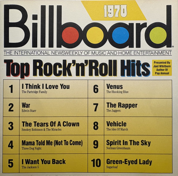 Billboard Top Rock'n'Roll Hits - 1970 by Various - CD Album Cover