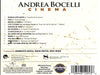 Cinema (Edición En Español) by Andrea Bocelli - CD Back Cover