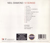 12 Songs by Neil Diamond - CD Back Cover