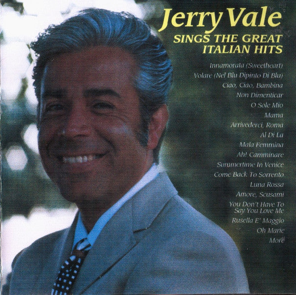 Sings The Great Italian Hits by Jerry Vale - CD Album Cover