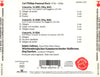 3 Concertos (H.445 - H.438 - H.426) by Carl Philipp Emanuel Bach, James Galway, Württembergisches Kammerorchester, Jörg Faerber - CD Back Cover