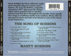 The Song Of Robbins by Marty Robbins - CD Back Cover