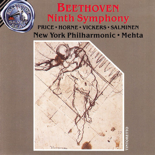 Symphony No. 9 In D Minor, Op. 125 „Choral“ by Ludwig Van Beethoven, Zubin Mehta, New York Philharmonic - CD Album Cover