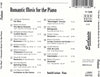 Für Elise Romantic Music for the Piano by Danielle Loriano - CD Back Cover