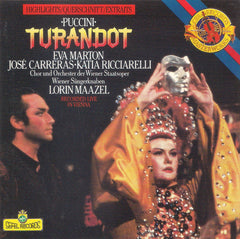 Turandot, Highlights by Giacomo Puccini, Éva Marton, José Carreras, Katia Ricciarelli, Lorin Maazel, Wiener Staatsopernchor, Orchester Der Wiener Staatsoper, Die Wiener Sängerknaben (CD)