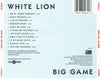 Big Game by White Lion - CD Back Cover