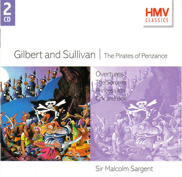 The Pirates Of Penzance by Gilbert & Sullivan, Sir Malcolm Sargent - CD Album Cover
