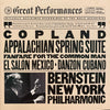 Appalachian Spring Suite / Fanfare For The Common Man / El Salón México / Danzón Cubano by Aaron Copland, Leonard Bernstein, New York Philharmonic - CD Album Cover
