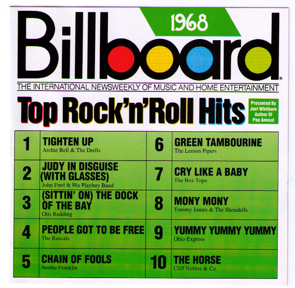 Billboard Top Rock'N'Roll Hits - 1968 by Various - CD Album Cover