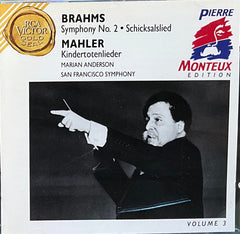 Symphony No. 2 / Schicksalslied / Kindertotenlieder by Johannes Brahms, Gustav Mahler, Pierre Monteux (CD)